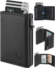 Portafoglio Uomo Slim Portacarte in Pelle con Protezione RFID Porta Carte