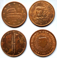 4X 0,05 Eurocent, Paesi