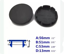 4X 56Mm Coprimozzi Diametro Esterno 56Mm Accessori Auto Universali Coprimozzo