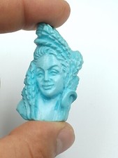 Ciondolo Cammeo in Turchese naturale Oro Giallo 18 Kt Turchese di ARIZONA USA