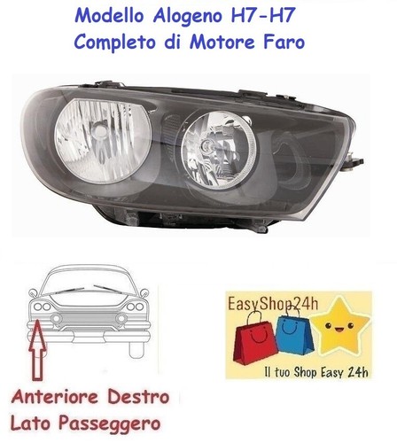 Faro anteriore h7 per - dx,