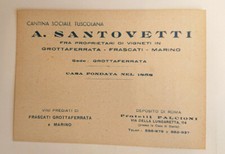 Cartolina Pubblicitaria Vigneti Cantina Tuscolana Santovetti Grottaferrata c1