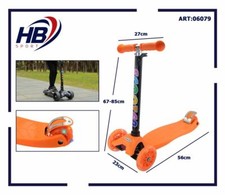 x Monopattino 3 Ruote Scooter Divertimento Bambini Ragazzi Wx-2707 Arancione dfh
