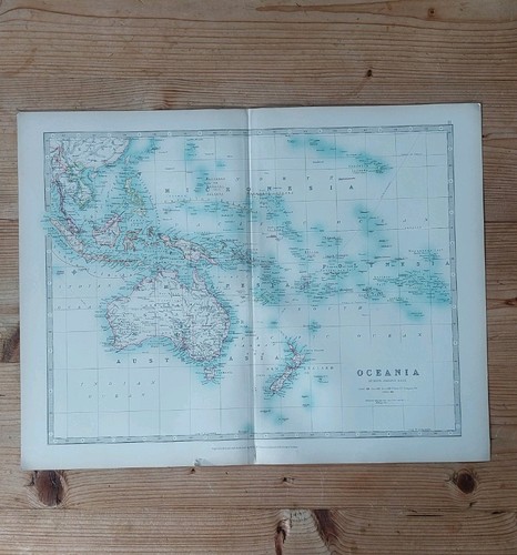 Antica mappa dell - 'oceania, del