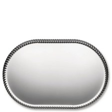 Vassoio ovale ALESSI Pleats in acciaio inox lucido oppure nero 31x46cm.