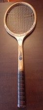 RACCHETTA da TENNIS marca CASTLE SQUIRREL Vintage IN LEGNO Anni 70 Wood 