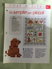 Schema punto croce Ricamo Un sampler per i piccoli ciliegie elefante orso gelato