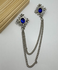 Set spille pin argento pietra