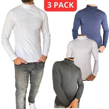 Maglia termica uomo manica lunga intima lana caldo cotone mezzo collo lupetto M