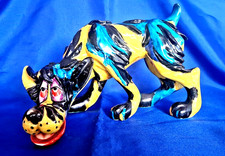 Guido Cacciapuoti Silvio Righetto-Cane Caricaturale-Ceramica Policroma-Anni '50