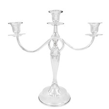 Candelabro con tre braccia incrociate in argento sterling 925 