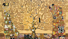 QUADRO STAMPA SU TELA CANVAS - klimt - l' albero della vita - classico moderno