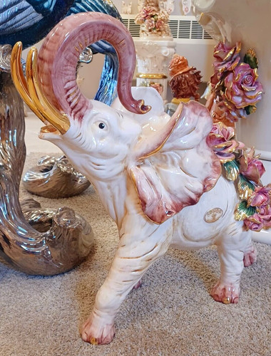 Capodimonte statue elephant - capodimonte,