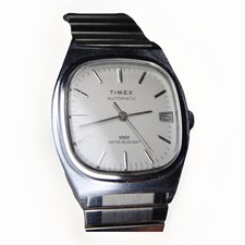 Orologio Vintage Timex Quadrante Tv Automatico Originale Linea E Anni 80 Acciaio Inox - Leggi