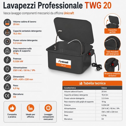 Lavapezzi professionale twg - twg, 20
