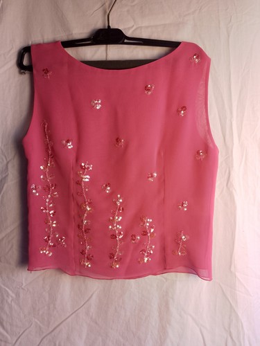 Top ricamato strass di - top,