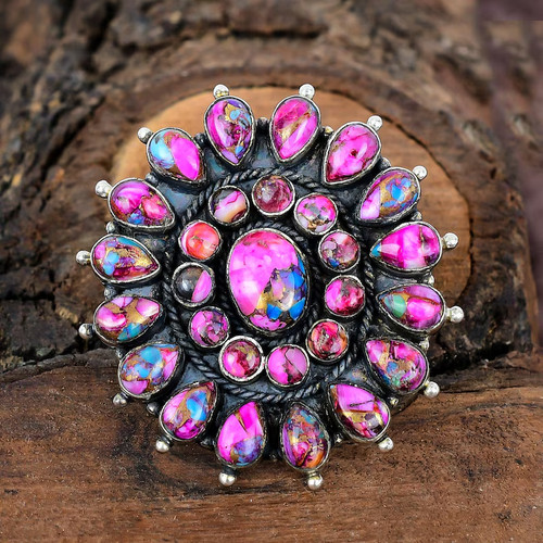 Anello kingman rosa dalia - anello,