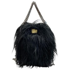 Borsa a tracolla a mano Stella McCartney borsa tote 2 vie pelliccia nera aute...