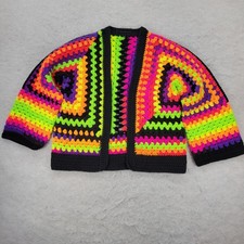 Cardigan arcobaleno quadrato