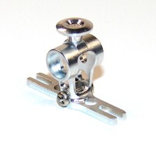 Testa rotore CNC in alluminio E-flite Blade mCPX Tuning argento