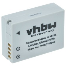 Batteria per Canon PowerShot G10 G3x SX40 SX40HS G1 X G15 SX50 SX50HS 700mAh 7,4V