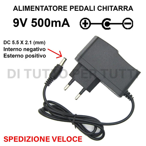 Alimentatore per pedali - 9v,