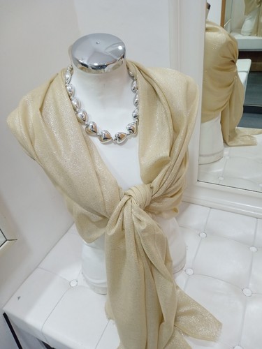 Stola crema oro champagne - stola,