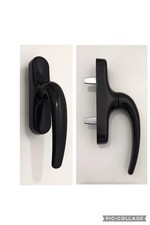 N.1 Maniglia cremonese ALUTEK Nera RAL 9005 X infisso in alluminio.