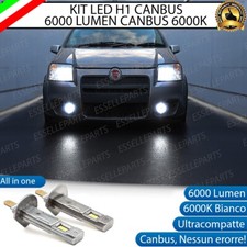 KIT LED H1  FENDINEBBIA PER FIAT PANDA MK2 6000K 6000 LUMEN ULTRACOMPATTE