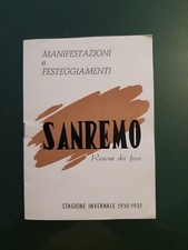 Depliant Turistico Vintage. Sanremo, Riviera dei fiori.  Stagione invernale 1950