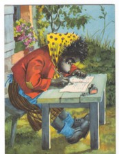 RICCIO MAMMA SCRIVE  HÉRISSON HEDGEHOG IGEL  INCHIOSTRO ENCRE INK TINTE  Cartoli