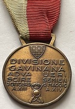 Medaglia Divisione Gavinana 1935 1936 Adua Ueri Scire Semien Fanteria A.O.I.