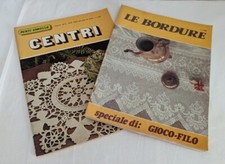 2 Riviste Uncinetto Anni 70  CENTRI  E BORDURE  OTTIMO STATO  VECCHIE