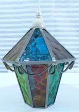 Lampada in vetro colorato