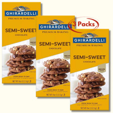 Ghirardelli Tavoletta da Forno al Cioccolato, Cioccolato Semidolce, Barrette da 4 once - CONFEZIONE DA 3