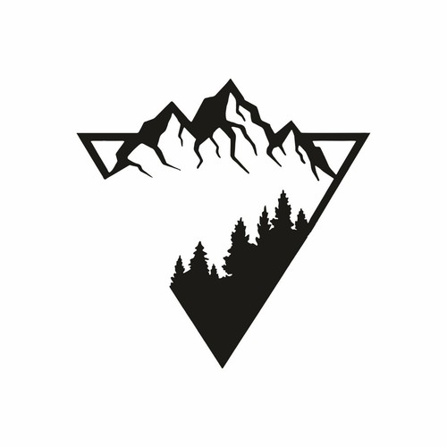 Montagne autocollant camping - montagne,