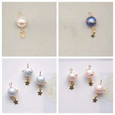 6 Pezzi Charms Pianeta Perla