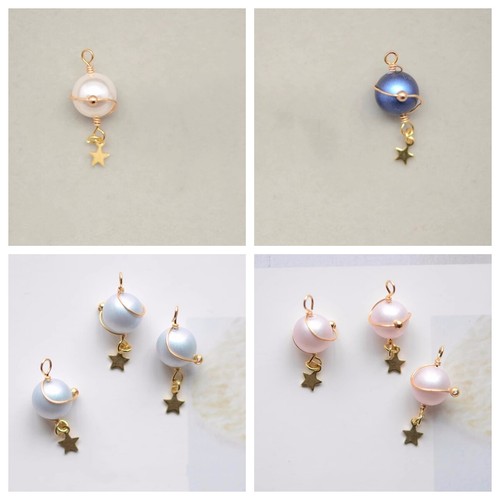 Pezzi charms pianeta perla - 6,