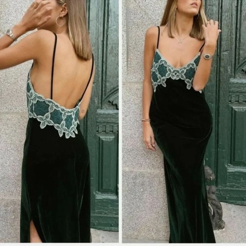 Maxi abito zara - maxi, verde