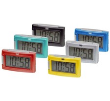 Orologio sveglia DIGITALE da comodino elettrica silenziosa batteria luce display