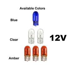 501 A WY5W 12V 5W Push Fit Indicatore Laterale Senza Cappuccio Ripetitore Lampadina Ambra Trasparente Blu