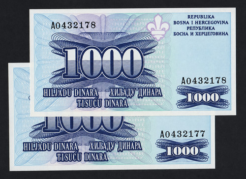 Bosnia 1000 dinara - 🔴bosnia,