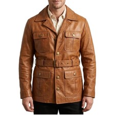 Giacca Safari Uomo Vera Pelle