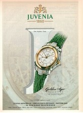 JUVENIA Pubblicità 1 pagina 1994 OROLOGIO Golden Age Collection Automatic