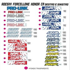 Kit 2 Adesivi Forcella Forcellone Anteriori Compatibili con Honda CR Motocross