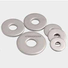 RONDELLE PIANE IN ACCIAIO INOX PER VITI DA M1,6 A VITI M30 UNI 6592 DIN 125A