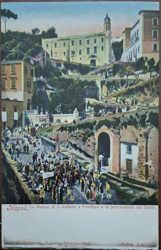 Cartolina napoli naples rampe - napoli,