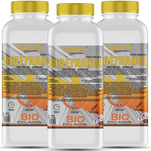 Bioetanolo inodore 3l - 96,6%,