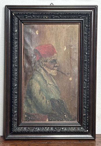 Antico quadro olio su tela - ,
