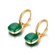 Cerchio creolo smaltato verde